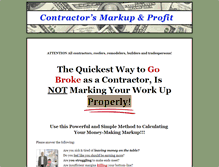 Tablet Screenshot of contractorsmarkupandprofit.com